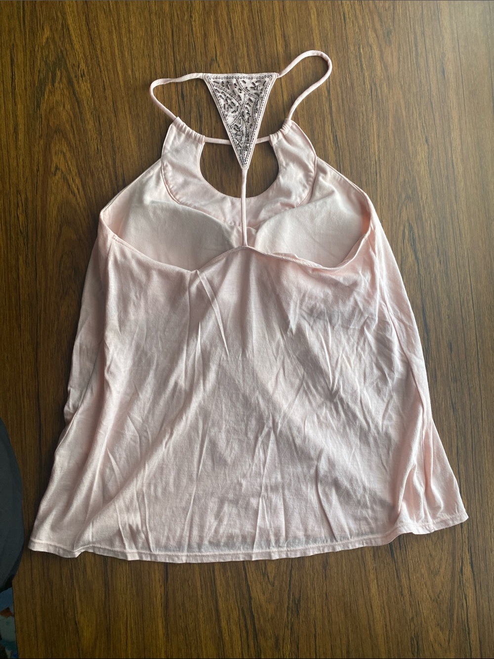 Light Pink Embroidered Halter Tank Top - Picture 3 of 7